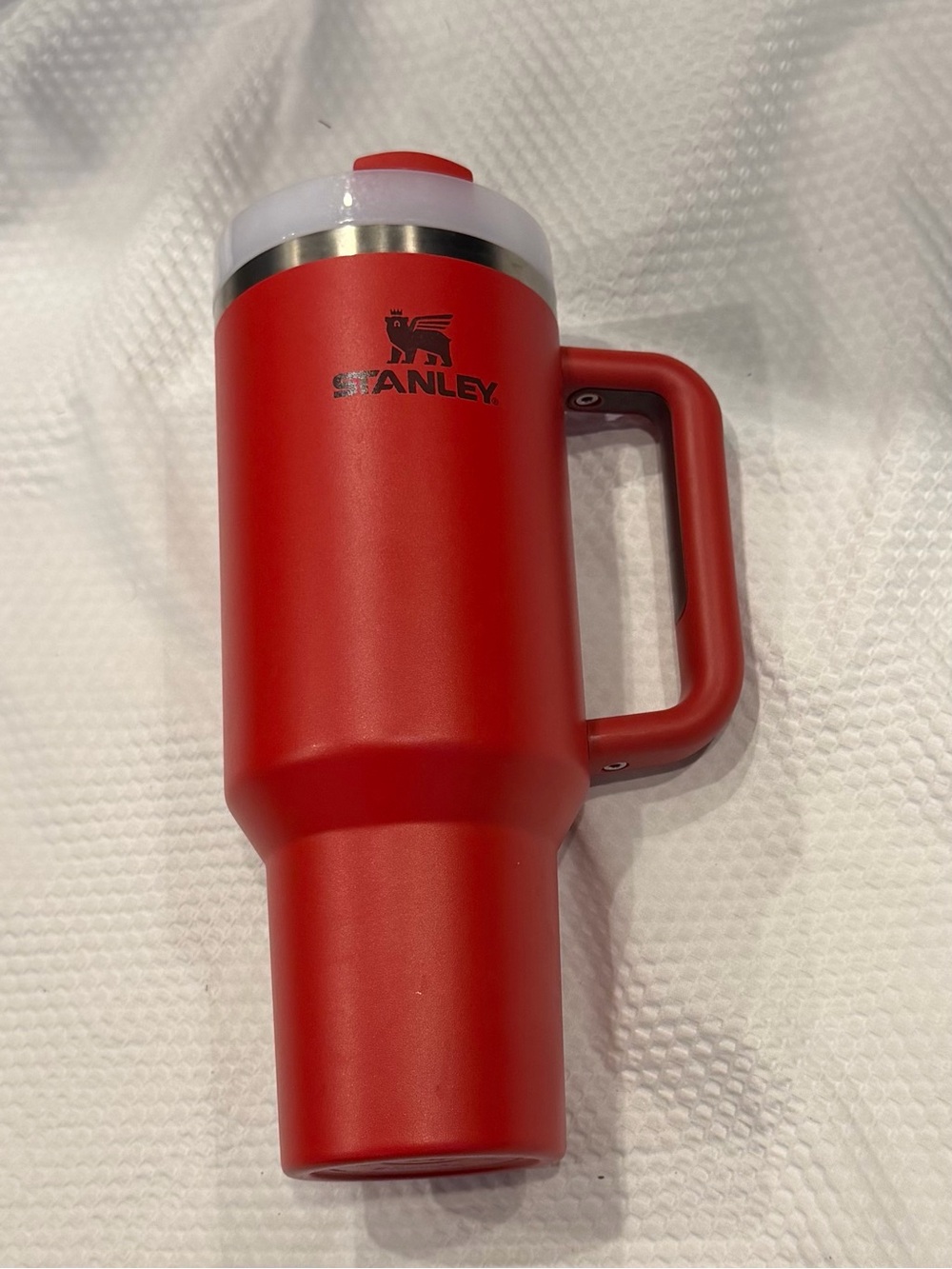 Stanley 40oz Quencher H2.0 Tumbler Flame Red w/ Handle Lid & Straw BPA Free